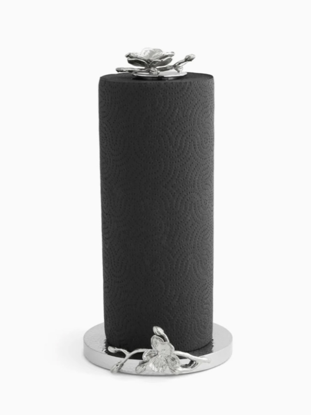 Michael Aram Black & Silver White Orchid Paper Towel Stand